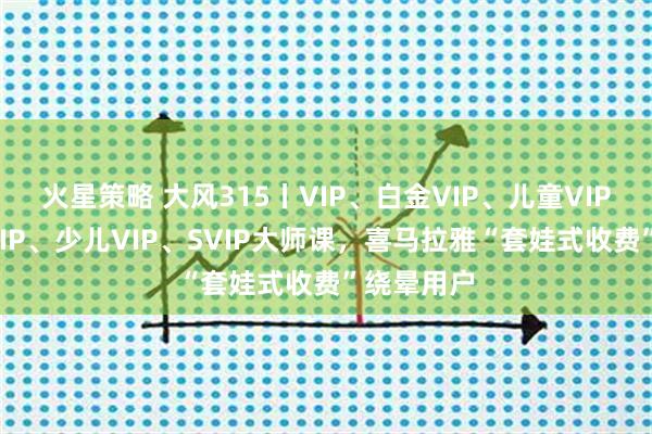 火星策略 大风315丨VIP、白金VIP、儿童VIP、儿童SVIP、少儿VIP、SVIP大师课，喜马拉雅“套娃式收费”绕晕用户